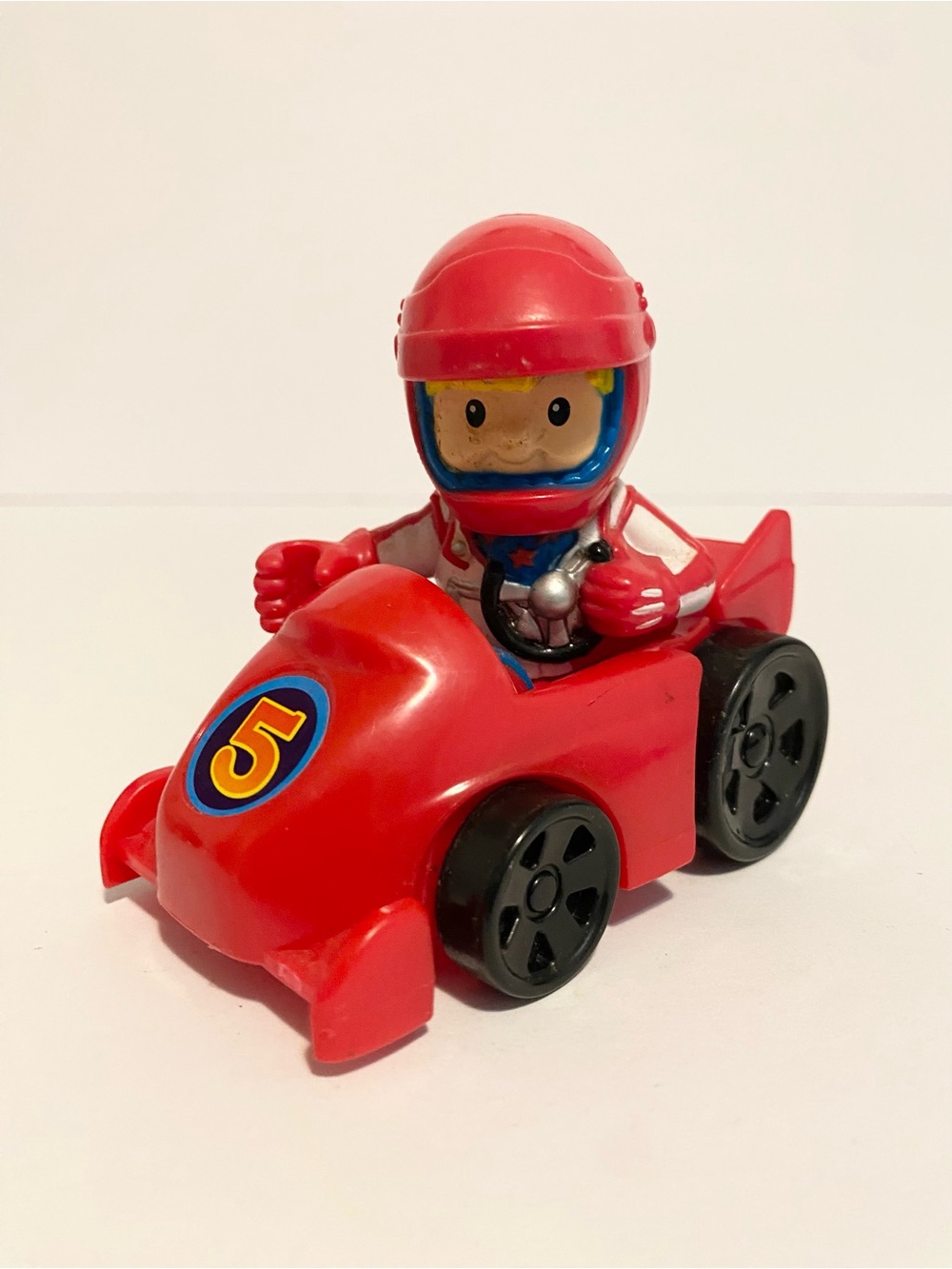 Little People Bendable Race Car Driver w Red Car Vintage Toy 4/$20 🛑
